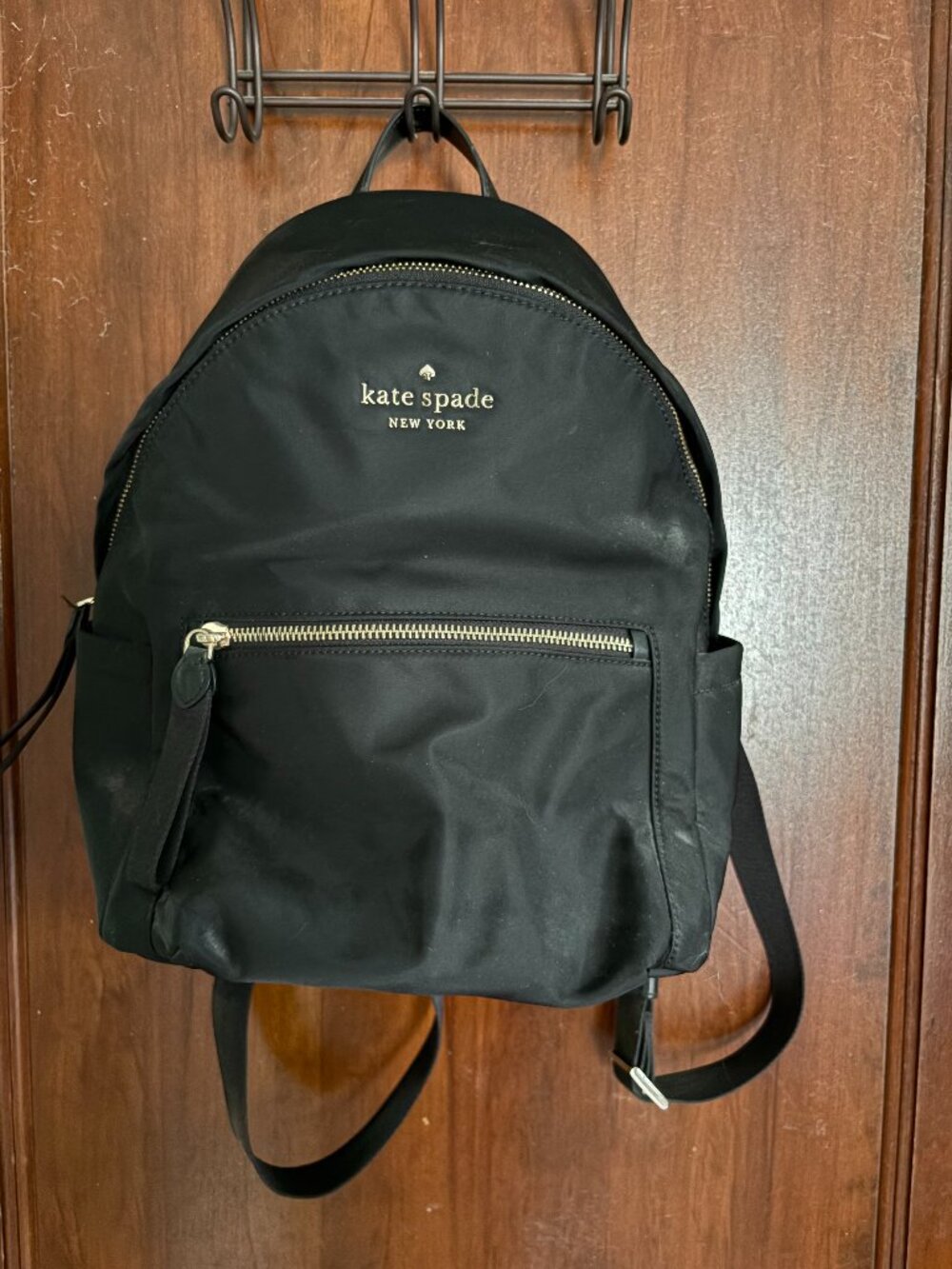 Kate Spade Black Nylon Backpack